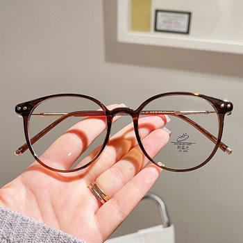 2024 net red plain and fashionable glasses frame tr90 anti-blue light flat lens anti-radiation glasses 01257