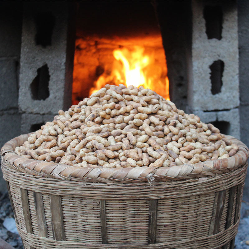 Rural Iron Pot Firewood Peanuts with Shells, Original Red-Skinned Peanuts, Unsalted Snacks, Wine Dishes, Small Pearl Firewood Peanuts