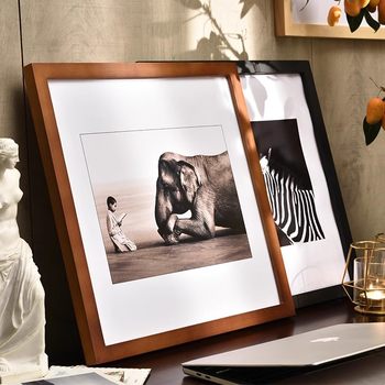 Square Solid Wood Picture Frame Mounted Photo Frame Wall Hanging 33 38 30 35 40 45 50 60inch Simple Table