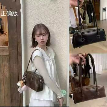 6 Colors Korean Style Savi Same Style Fashionable Casual Ma Boston Handbag Commuter Underarm Bowling Shoulder Bag