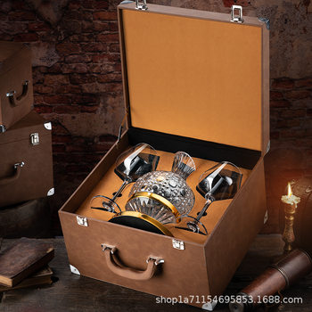 Crystal Burgundy Glass Red Wine Glass Home Creative High-End Gift Box Decanter Cup High-Value Wine Set