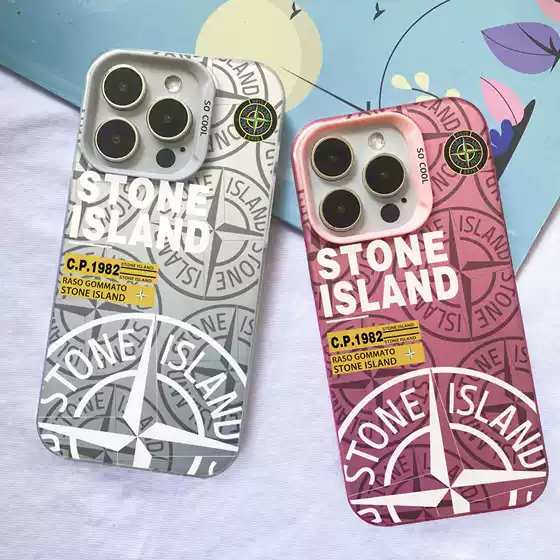 Suitable for iPhone16 phone case Apple 15PC12Promax13 cross-border 11 color silver IMD14 tide stone island 7