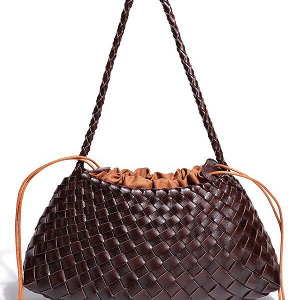 High-End Fashion Leather Shoulder Crossbody Bag with Inner Pocket Large Bag Hot-Selling Woven Bag Women's Handbag Armpit Bag