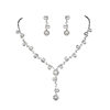 Sweet Temperament Necklace and Earrings Set, Light Luxury and High-End Clavicle Chain, Simple and Fresh Wedding Necklace for Women Wholesale