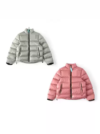 Nocta Collaborative 2025SS Couple's Small Logo 3D Silicone Print LOGO Stand Collar Puffer Down Jacket