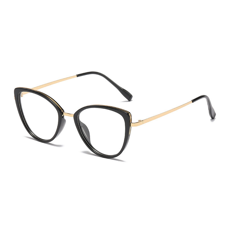European and American new cat eye glasses frame Fashion anti-blue light glasses cross-border foreign trade color-changing anti-blue light glasses