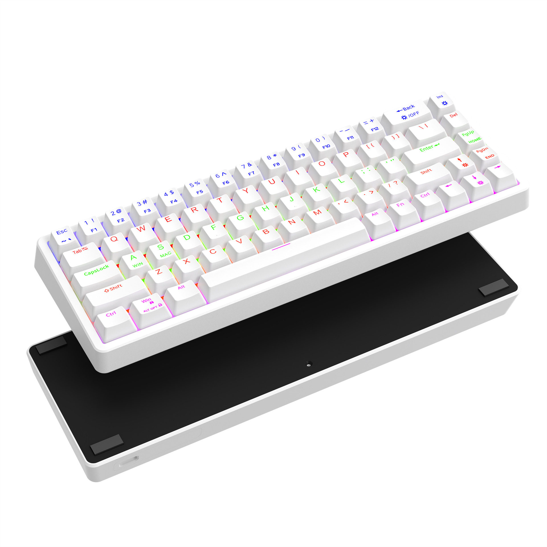 F68 Key Wired Mechanical Keyboard Rgb Backlight Mixed Light Red Axis Game Home Office Export Cross-Border E-Sports Keyboard