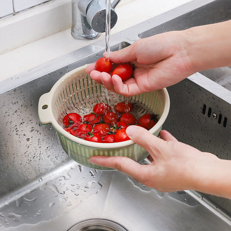 Food-Grade Vegetable Washing Basin, Thickened Round Basin, Kitchen Draining Basket, Household Basin, Wholesale Manufacturer