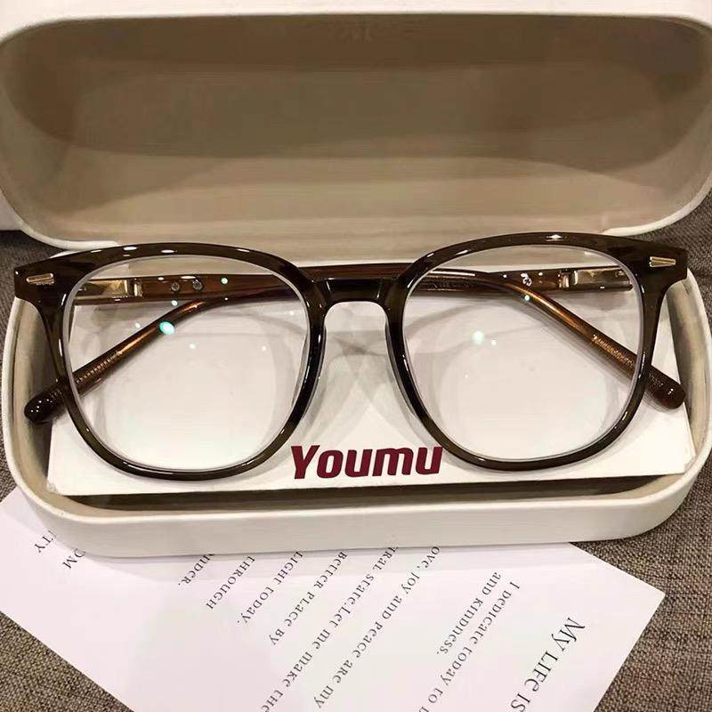 Plain Box TR Glasses Frame Women's Anti-Blue Light Glasses Retro Flat Glasses Men's Trendy Nearby Glasses Advanced Sense Glasses Frame
