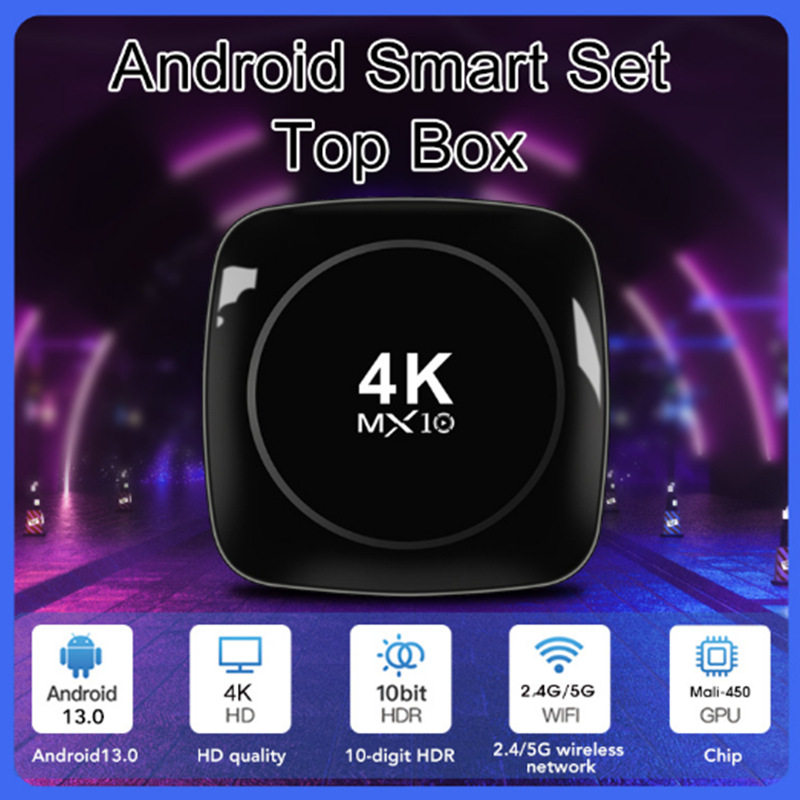 MX10 4k Set Top Box AML905 Android 10 TV Box 4k HD WiFi Player TV BOX