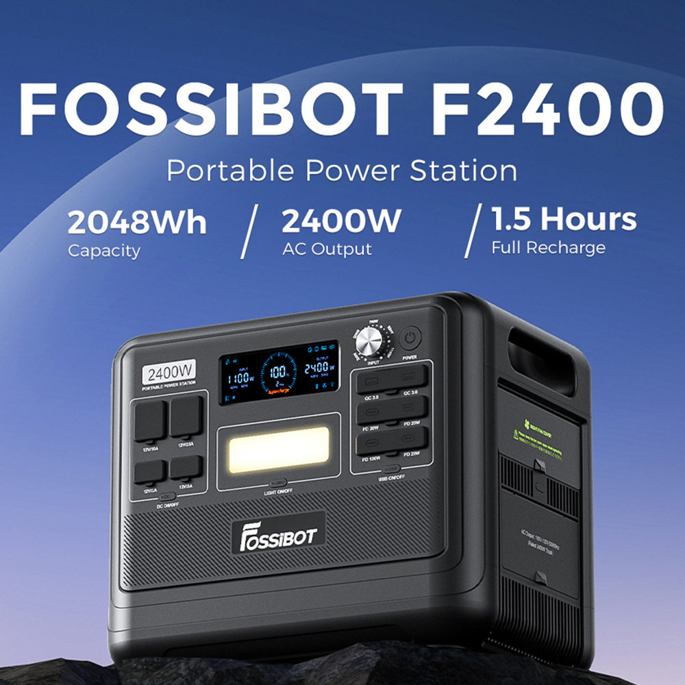 Портативный источник питания для хранения энергии Fossibot F2400 наружный источник питания в США, Японии и Европе может быть выпущен от имени one piece Изображение 1