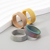 2026 Amazon Plaid Mesh Ring 8mm Titanium Steel High-Quality Unisex Simple Transformable Multi-Color Mesh Ring