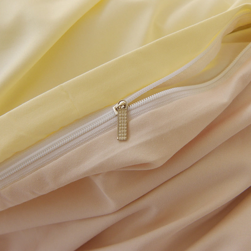 Solid Color Four-Piece Bedding Japanese Simple Scrub Bed Sheet Washed Cotton Quilt Cover Dormitory Three-Piece Set Wholesale