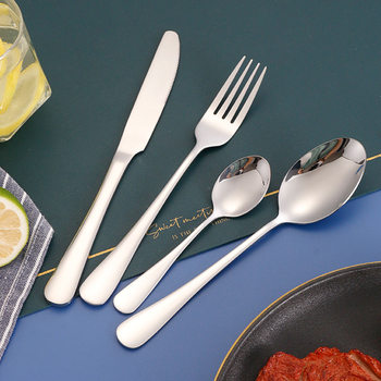 1010 stainless steel knife, fork and spoon four-piece Western tableware steak knife and fork Western creative tea spoon dessert spoon