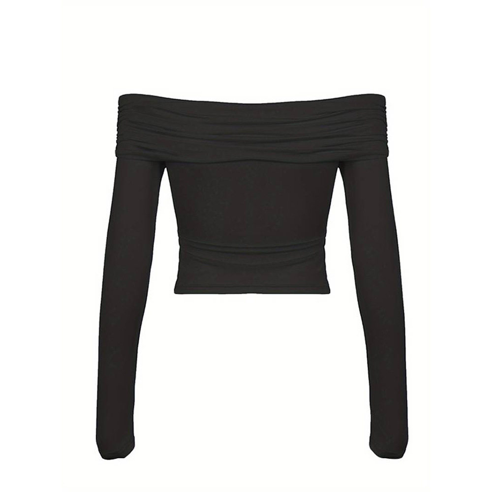 Off Shoulder Crop Top Sexy Elegant Spring Summer Style Perfect for Casual Outings Wholesale Available