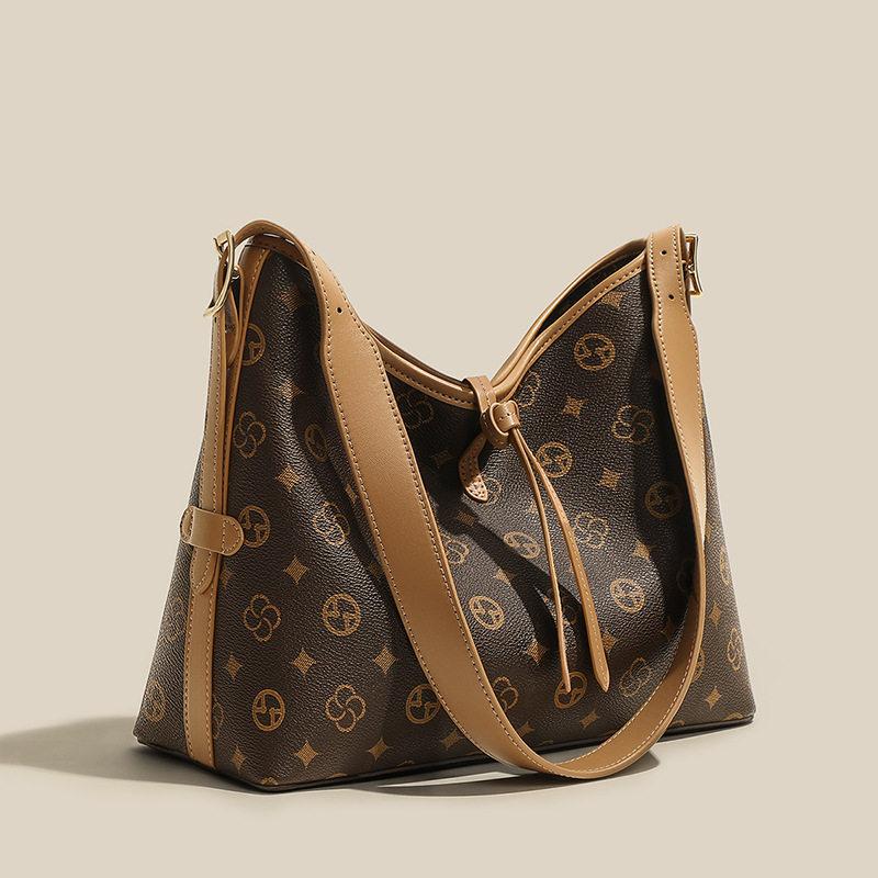 T&uacute;i Tote Nữ Đeo Vai, T&uacute;i Đeo Ch&eacute;o Thiết Kế Sang Trọng, Cao Cấp M&agrave;u N&acirc;u