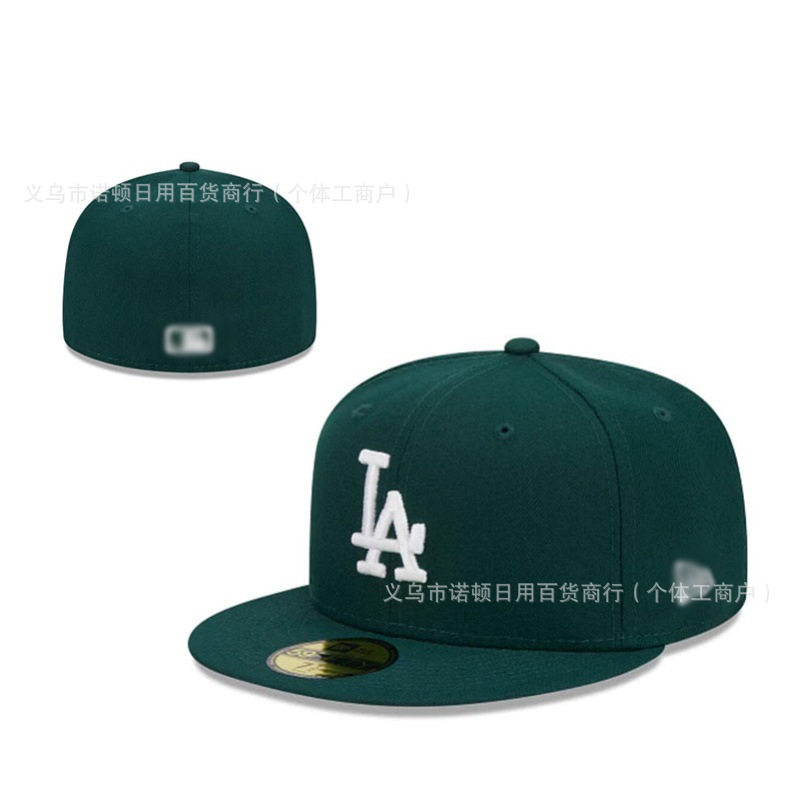 Gorras de béisbol LA de alta calidad comercio exterior al por mayor entrega de modelos básicos clásicos hombres y mujeres retro gorras de talla completamente cerradas transfronterizas