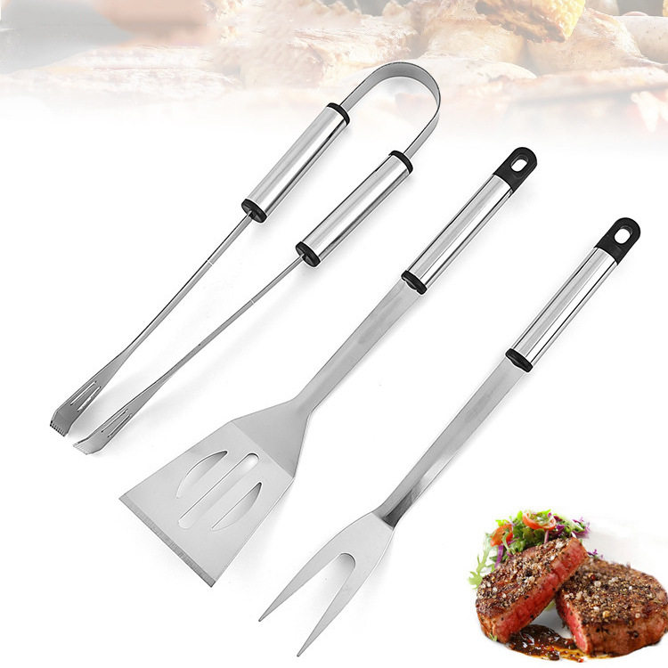 Bbq Outdoor Stainless Steel Barbecue Tools 3-Piece Set Grill Multifunctional Spatula Fork Grill Set Amazon