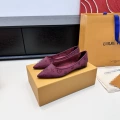 Burgundy flat bottom