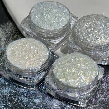 Glass coated silver eye shadow makeup highlight flash powder brightening fly powder cosmetic grade nail art accessories cross-border exclusive