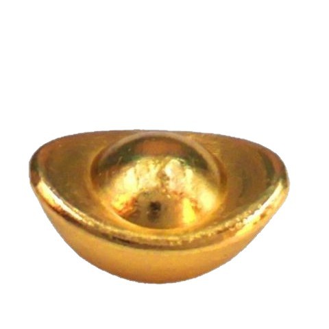 Alluvial Gold Small Ingot Solid Artificial Mini Peanut Gold Bar Ingot Small Wishful Golden Toad Gift Persimmon Crafts