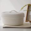 Desktop Dust-proof Storage Box Simple Handmade Cotton Phone Cosmetics Sundries Storage Basket Snack Needle Storage Basket