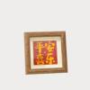 Mini God of Wealth handmade square wooden photo frame square 4-inch square 5-inch square 6-inch walnut small ornaments wholesale