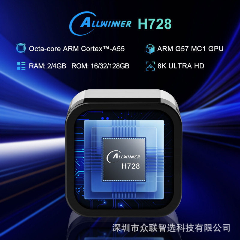 Cross-Border H96Max H728 Set-Top Box Wifi6 Android 14 Tv Box 8K Hd Bluetooth Tv Box Wholesale