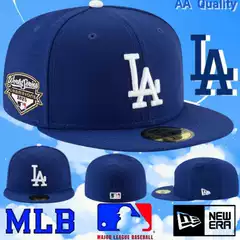 Cross-Border American-Style L.A. Fully Enclosed Los Angeles Dodgers Baseball Cap with Embroidery, Casual Trendy Hip-Hop Aa Quality