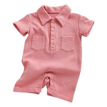 Baby Hooded Romper Summer Outfit Short-Sleeve Thin Stylish Boy Romper Newborn Clothes Trendy