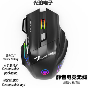 New Spot Charging 2.4g Bluetooth Dual-Mode Silent Colorful Breathing Light 7-Key E-Sports Gaming Wireless Mouse