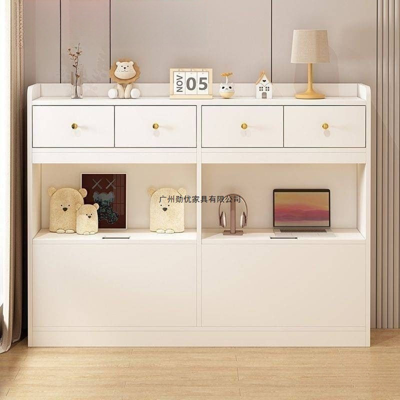 Bedside Table, Bedside Cabinet, Solid Wood Simple Bedroom Storage Cabinet, Bookcase Storage Cabinet, Wall Bedside Cabinet, Cabinet