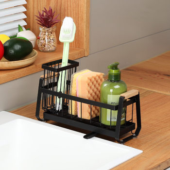 Cross-Border Kitchen Storage Rack Sink Drain Rack Drain Basket Countertop Faucet Side Sponge Dishwashing Liquid Brush Storage