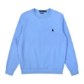 Cotton round neck sky blue black label