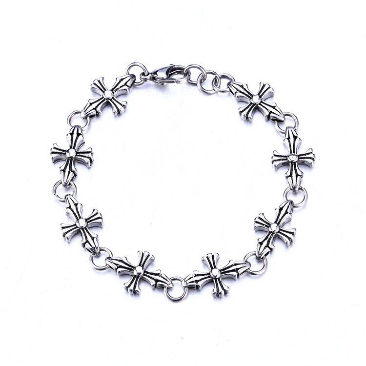 G-Dragon Style Street Hip-Hop Retro Versatile Cross Bracelet for Men and Women Couples Fashion Accessories Wholesale