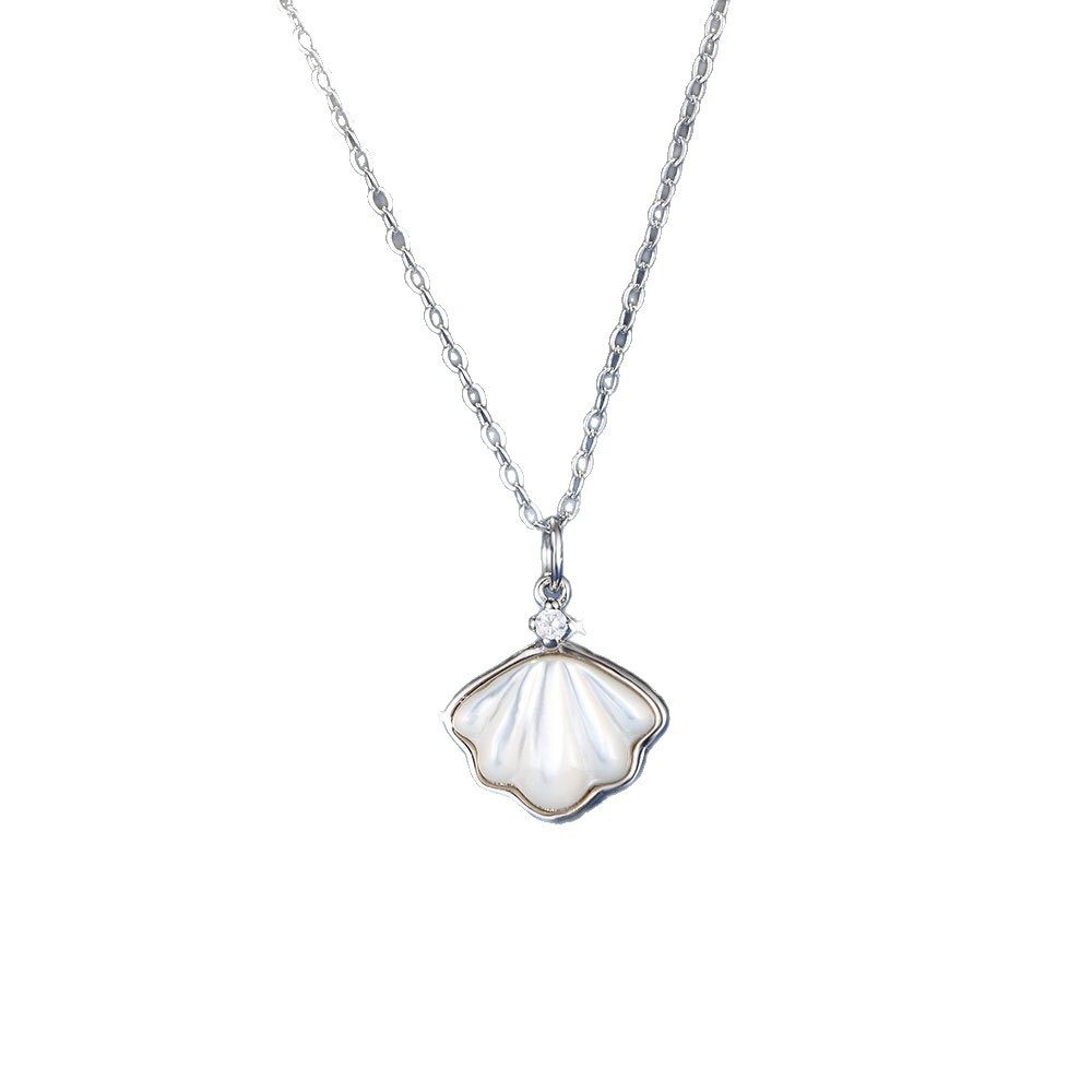 Happy Life Shell Necklace Accessories for Women, Accessible Luxury Niche Design 2025 New Style, Birthday Gift for Friends