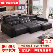 2025 New Functional Leather Sofa Zero Wall Small Apartment Flat Lawrence Electric Sofa Bed Home Theater