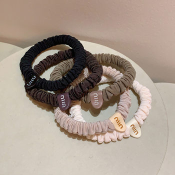 Korean style versatile high elastic letter small intestine hair band girl simple basic ponytail ball head rubber band head rope