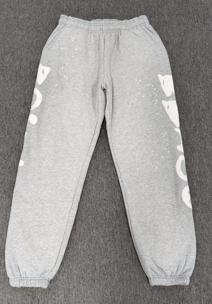 跨境爆款连帽衫555555美潮街头重磅宽松Sp5der卫衣卫裤男套装现货