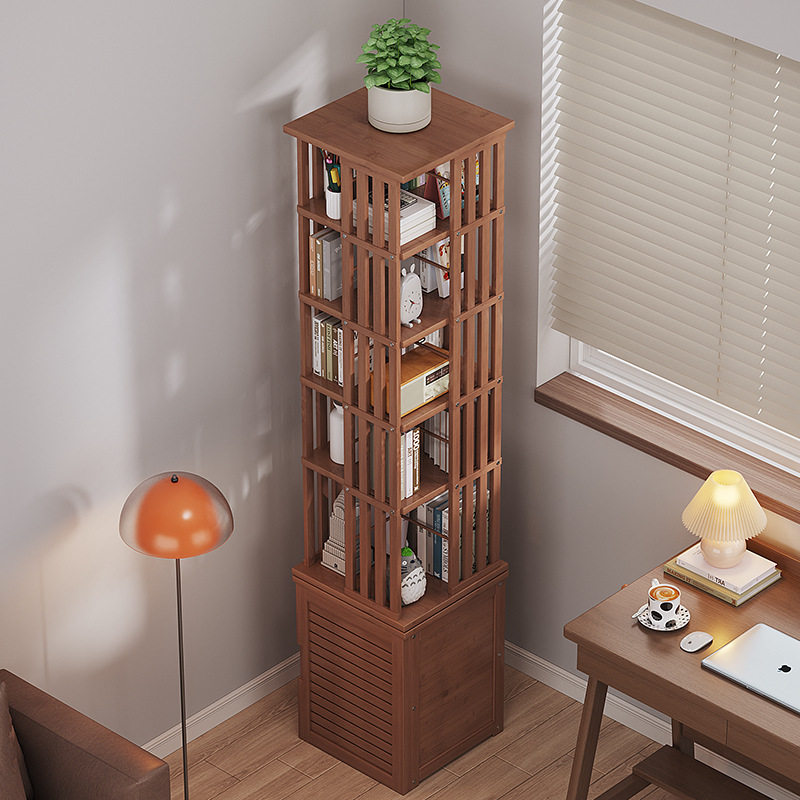 combination bookcase modern simple rotating bookshelf storag...