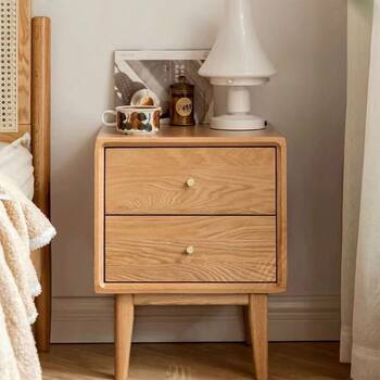 High Solid Wood Bedside Table Floor Super Narrow Simple Household Oak Simple Drawer Bedside Cabinet Bedroom Living Room Home