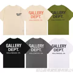 New letter slogan Gallery Dept basic men's and women's short sleeve European and American fashion brand many stars with the same season