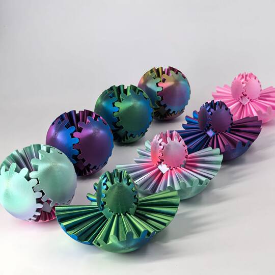 3d打印玩具解压球模型跨境爆款创意旋转齿轮球热销摆摊摆件