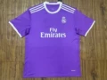 16-17 purple real madrid away short sleeves