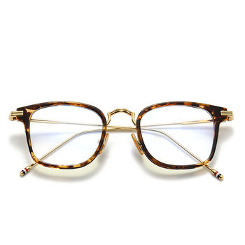 New Fashion Korean Style Literary Retro GM Men's Women's TR90 Transparent Plain Anti-Blue Glasses Frame