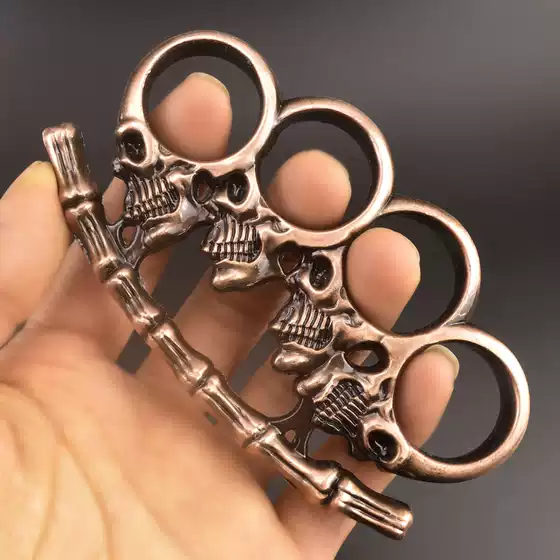 Thickened White Bone Demon Car Kit Four-Finger Knuckle Ring Buckle Hand Buckle Finger Tiger Fist Buckle Travel Ring Four-Finger Tiger Fist Glove
