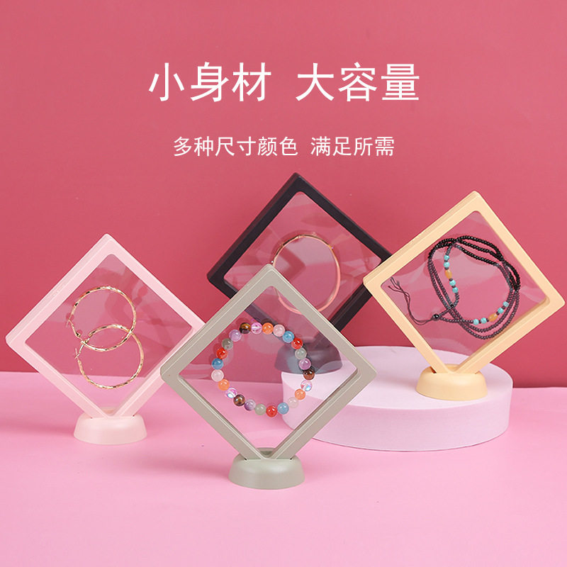 [with Inner Box] Pe Film Suspension Box Transparent Jewelry Box Necklace Display Box Jewelry Storage Box Jewelry Box Wear