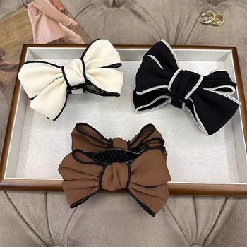 New Korean Double-Sided Bow Clip, Cute and High-End, Large Hairpin Hairpin for Bun on the Back of the Head