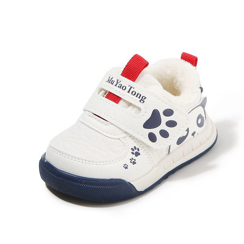 One Piece Drop-Shipping Autumn and Winter New Style Plus Cotton Baby Shoes Soft Sole Non-Slip Baby Toddler Shoes Children's Functional Shoes Sports Shoes