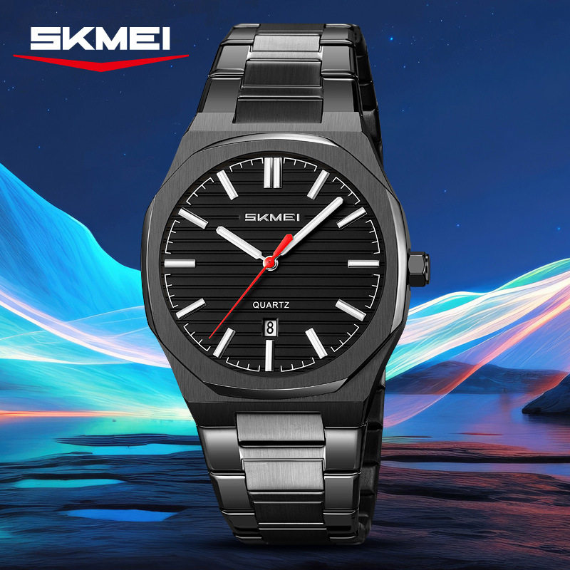 Timemei Best-Selling Men's Business Steel Band Men's Watch Fashion Casual Quartz Watch Outdoor Waterproof Luminous Watch